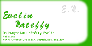 evelin mateffy business card